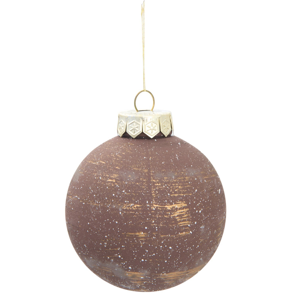 Pack of 12 Rustic Amber Charm Baubles Image 5