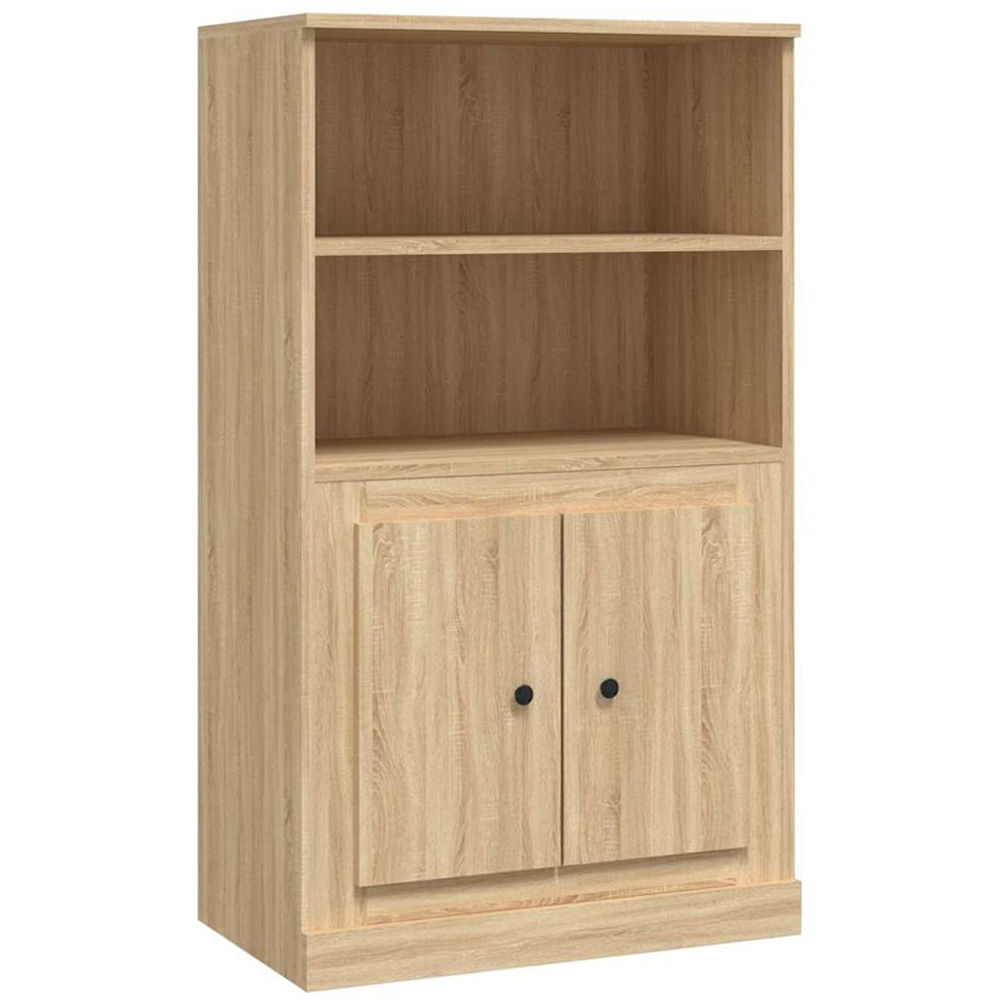 vidaXL 2 Door 2 Open Shelf Sonoma Oak Highboard Image 2
