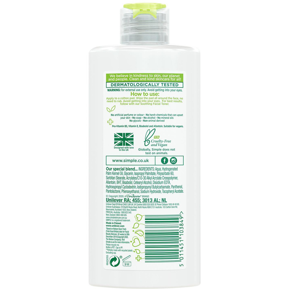 Simple Kind To Skin Purifying Cleansing Lotion 200ml 3 Pack Image 3