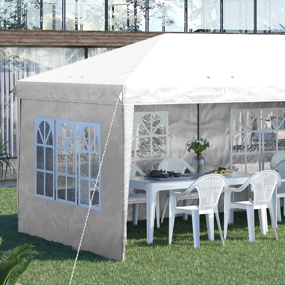 Outsunny 3 x 6m White Heavy Duty Gazebo Image 4