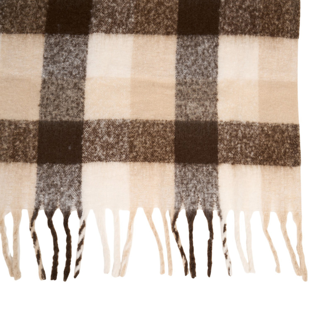 Ashcroft Check Throw Brown Image 4