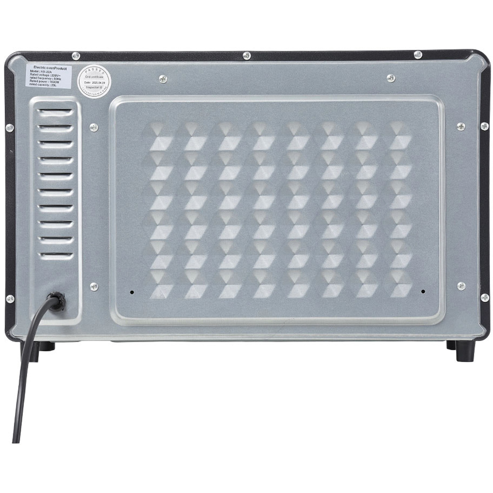Living and Home EK090005 Black 25L Countertop Toaster Oven with Baking Tray and Rack 1500W Image 5