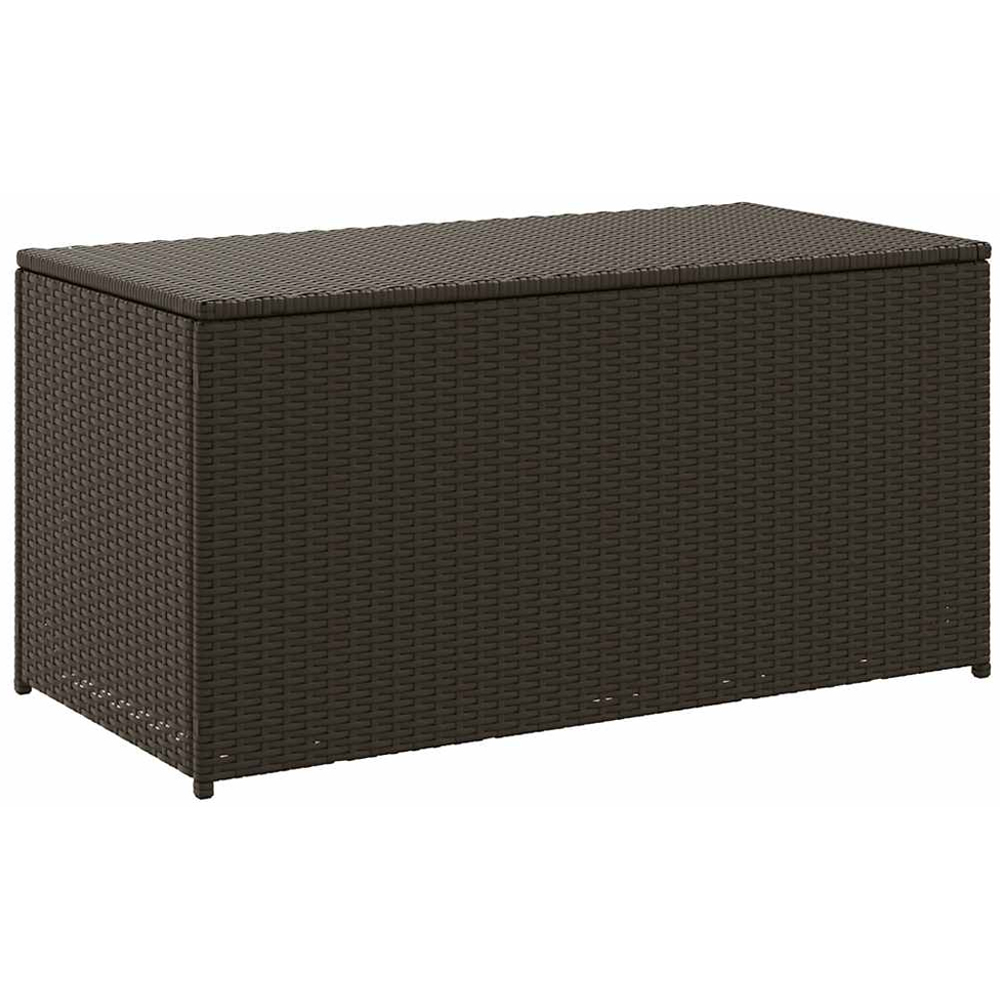 vidaXL 50 x 100 x 50cm Brown Poly Rattan Garden Storage Box Image 1