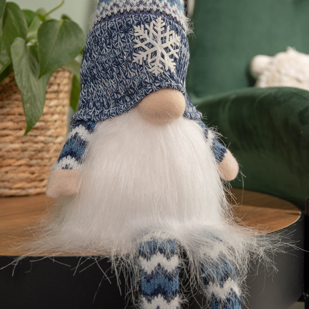 Samuel Alexander Blue Snowflake Hat Gonk Light Up Christmas Decoration Image 5