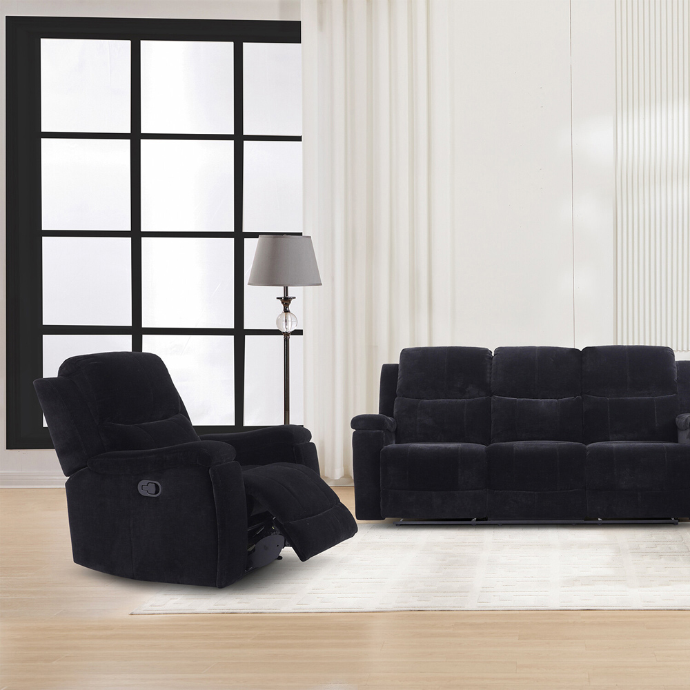 Ledbury Recliner Chair Black Image 4