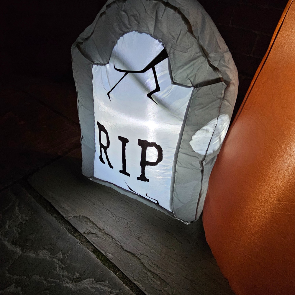 Samuel Alexander Inflatable LED Haunted Tree with Gravestone and Pumpkin Decorations 6.8ft Image 6