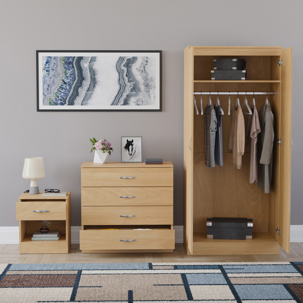 VIDA DESIGNS Riano Pine 3 Piece Bedroom Furniture Set Image 3