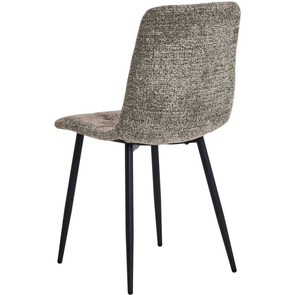 wilko Hudson Dark Grey Panel Stitch Dining Chair Image 6