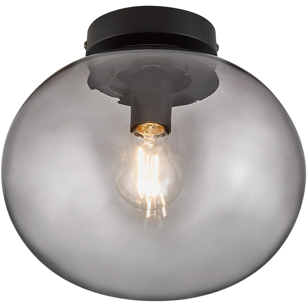 Nordlux Alton 10 inch Smoked Glass Round Ceiling Light Image 3