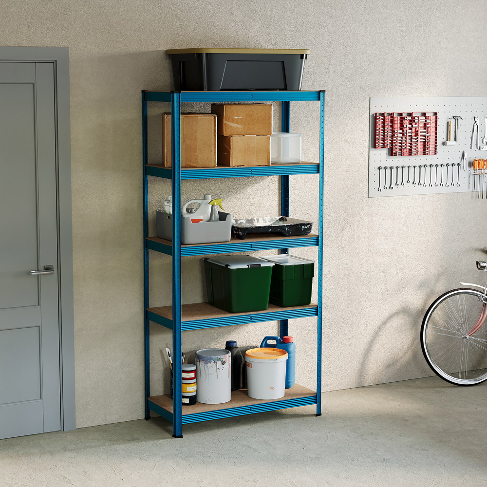Home Vida 5 Tier Large Blue Garage Shelf Image 2