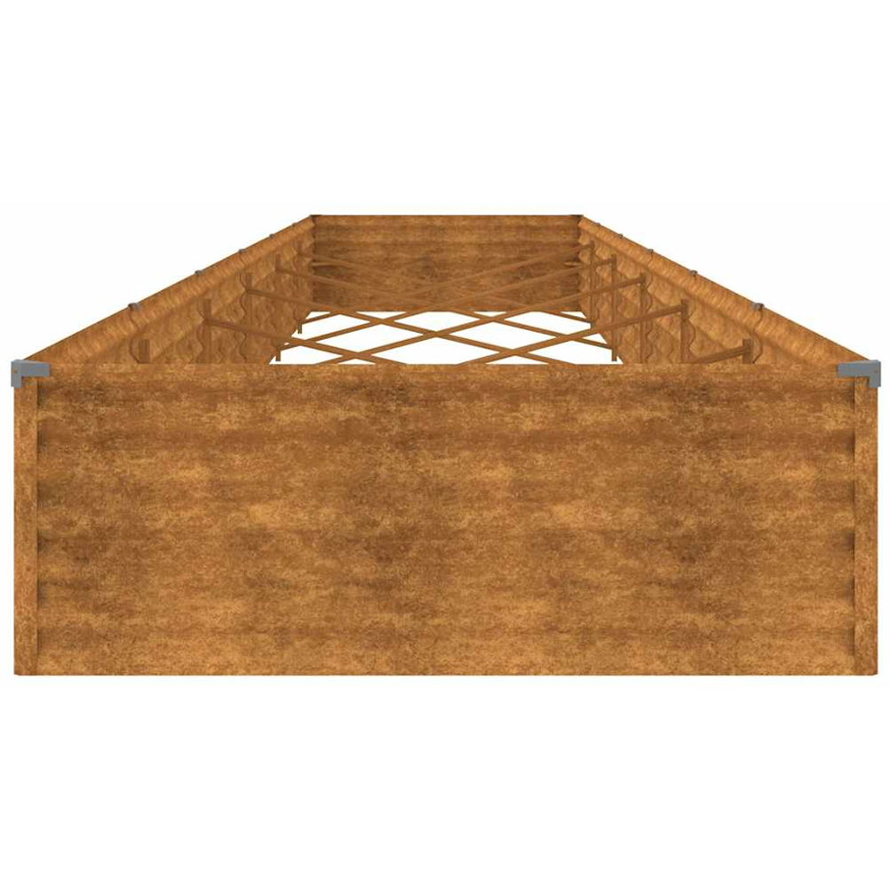 vidaXL Brown Corten Steel Raised Garden Bed 579 x 100 x 36cm Image 3
