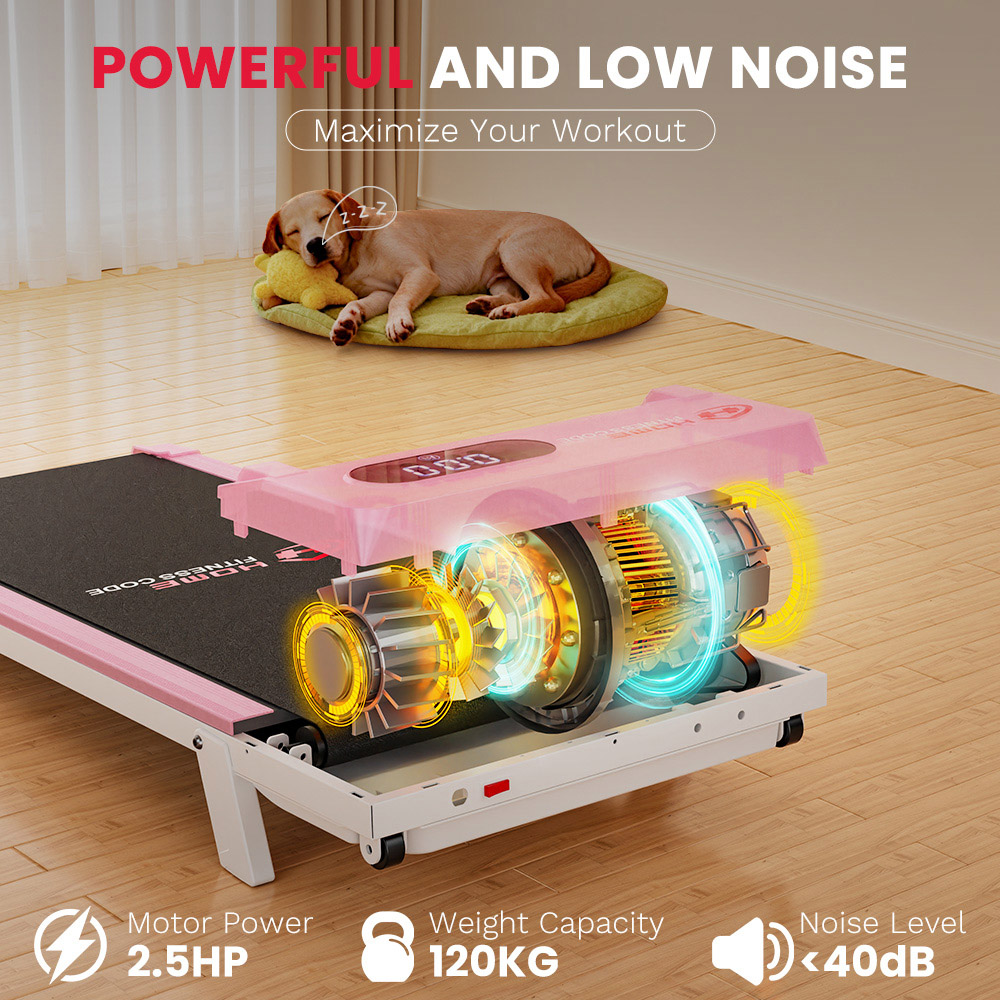 Rattrix Pink Manual Incline Walking Treadmill Image 3
