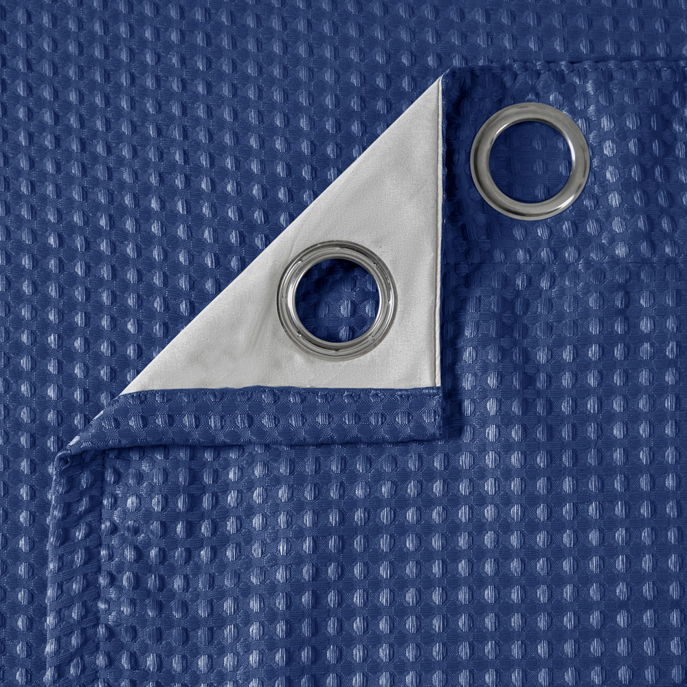 Velosso Waffle Navy Blackout Curtains 183 x 229cm Image 4
