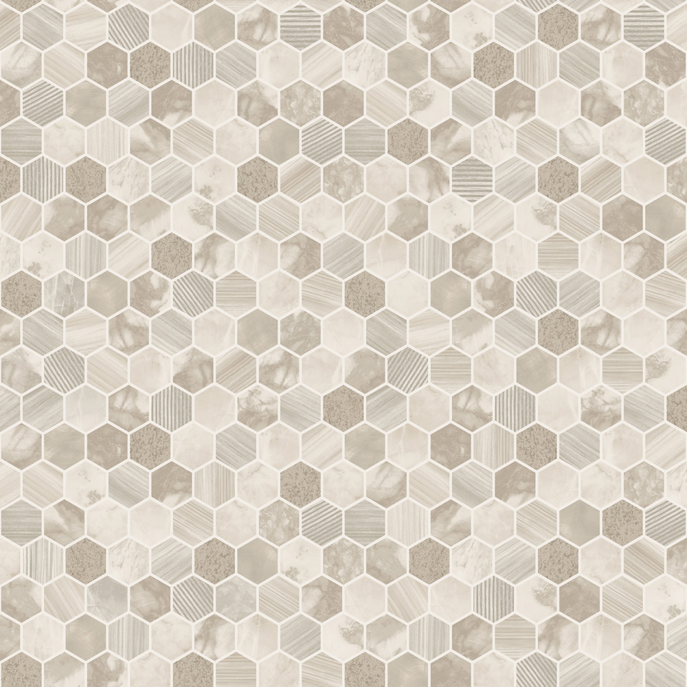 Holden Decor Hexara Tile Cream Wallpaper Image 1