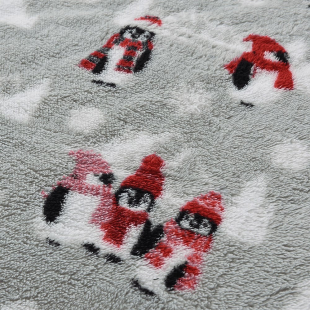 Velosso Double Penguins Teddy Fleece Duvet Set Image 3
