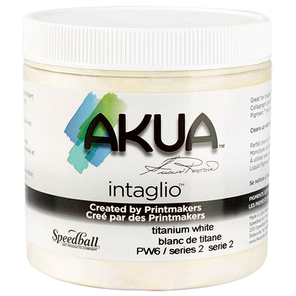 Speedball Akua Intaglio Titanium White Water Based Printing Ink 236ml Image