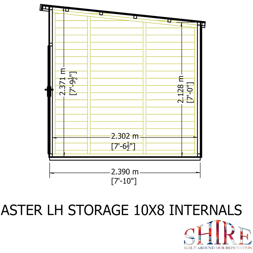 Shire Aster 10 x 8ft Double Door Contemporary Summerhouse Image 8
