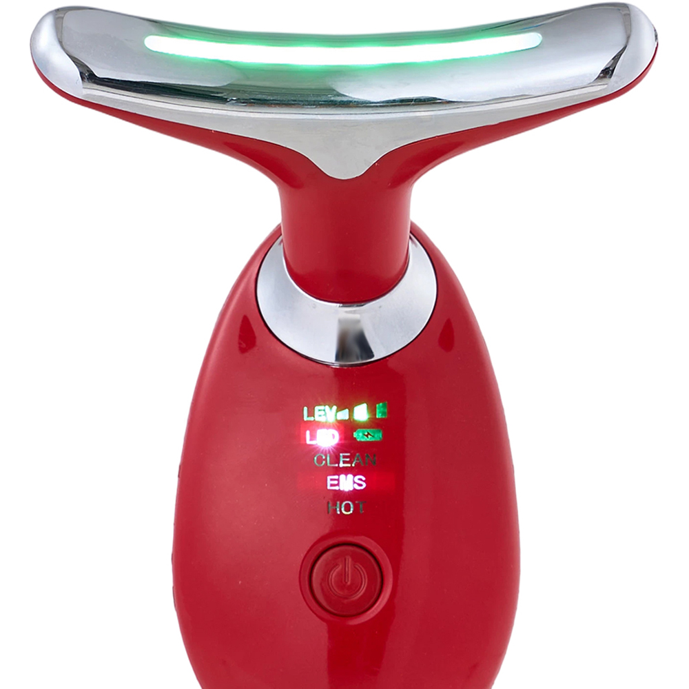 Living and Home 3-in-1 Red Face and Neck Sculpting Tool with Tri-Light Therapy 2.5W Image 4