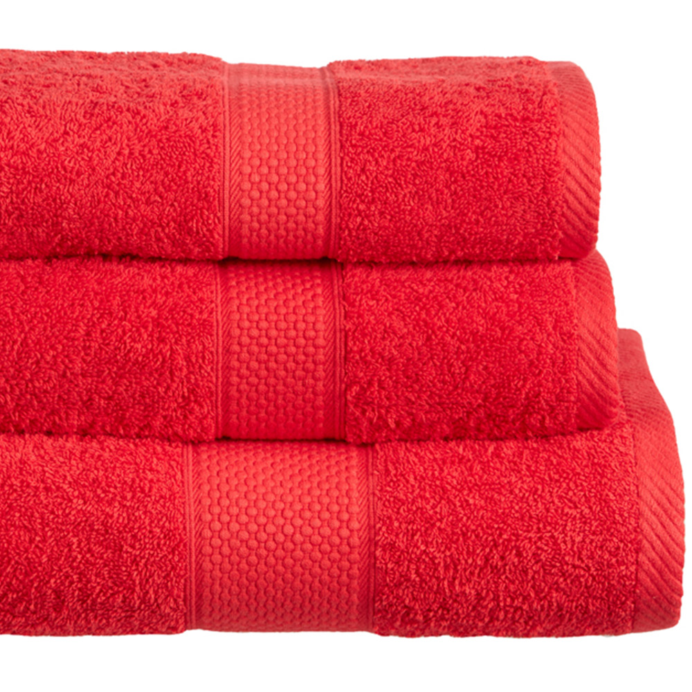 Imperial Ringspun Combed Cotton Red Extra Large Jumbo Turkish Bath Sheet Image 2