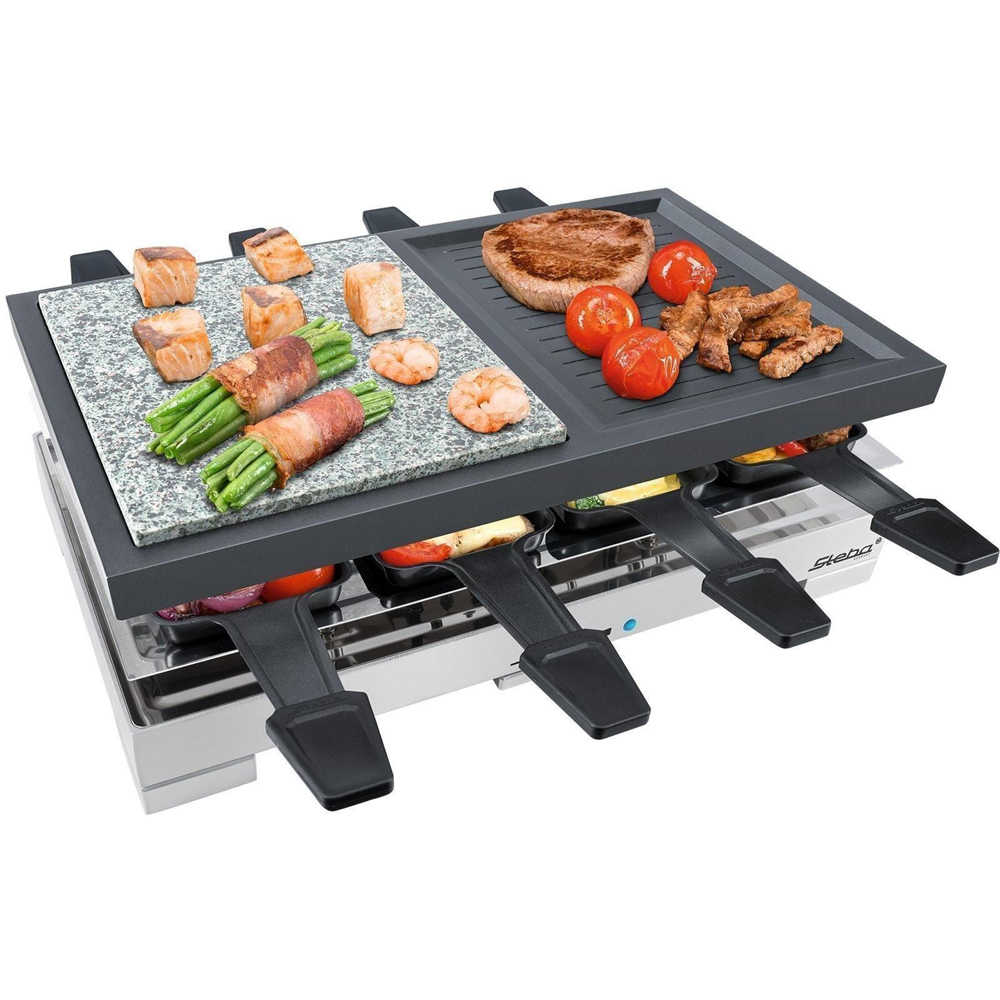 Steba Delux Multi Raclette Stone Grill with Cast Griddle Image 3