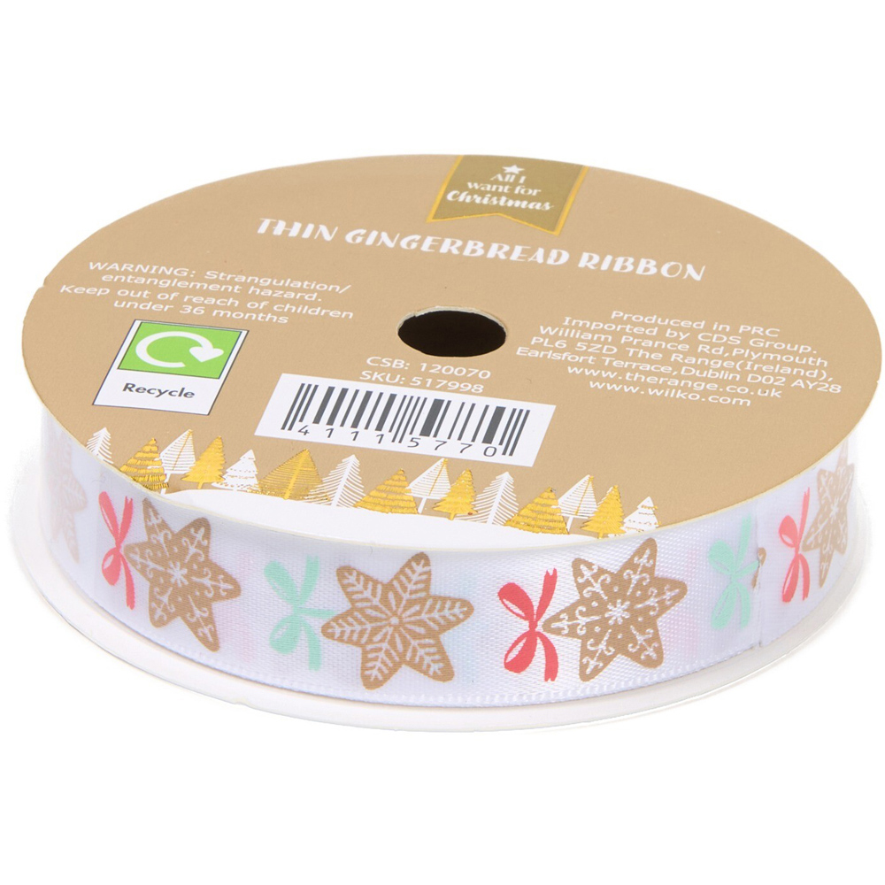 Thin Gingerbread Decorating Ribbon Image 6