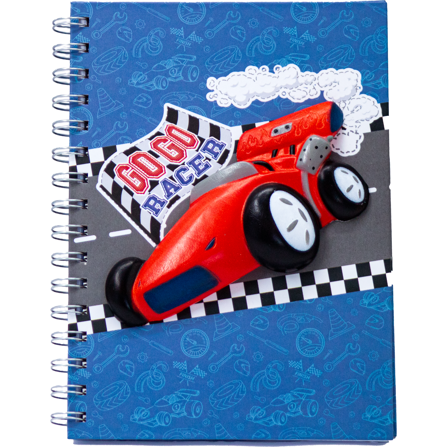 Go Go Racer Squishy Car Notebook - Blue Image 1