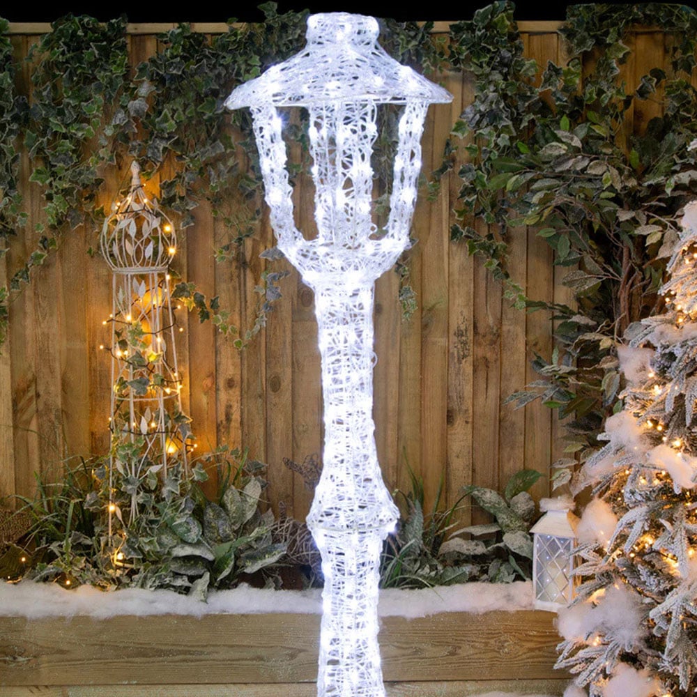 The Christmas Centre 200 LED Soft Acrylic Light-Up Lamp Post Lantern 6ft Image 3