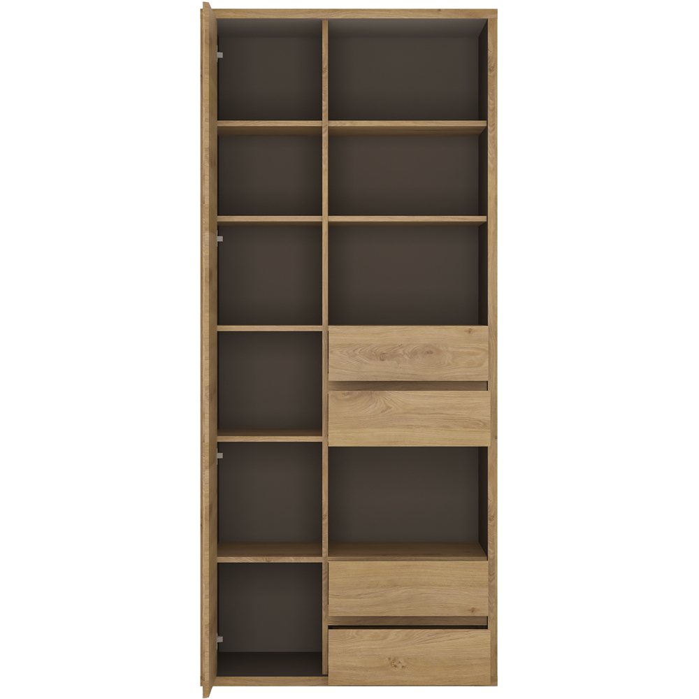Florence Shetland Single Door 4 Drawer 4 Shelf Wide Bookcase Image 4