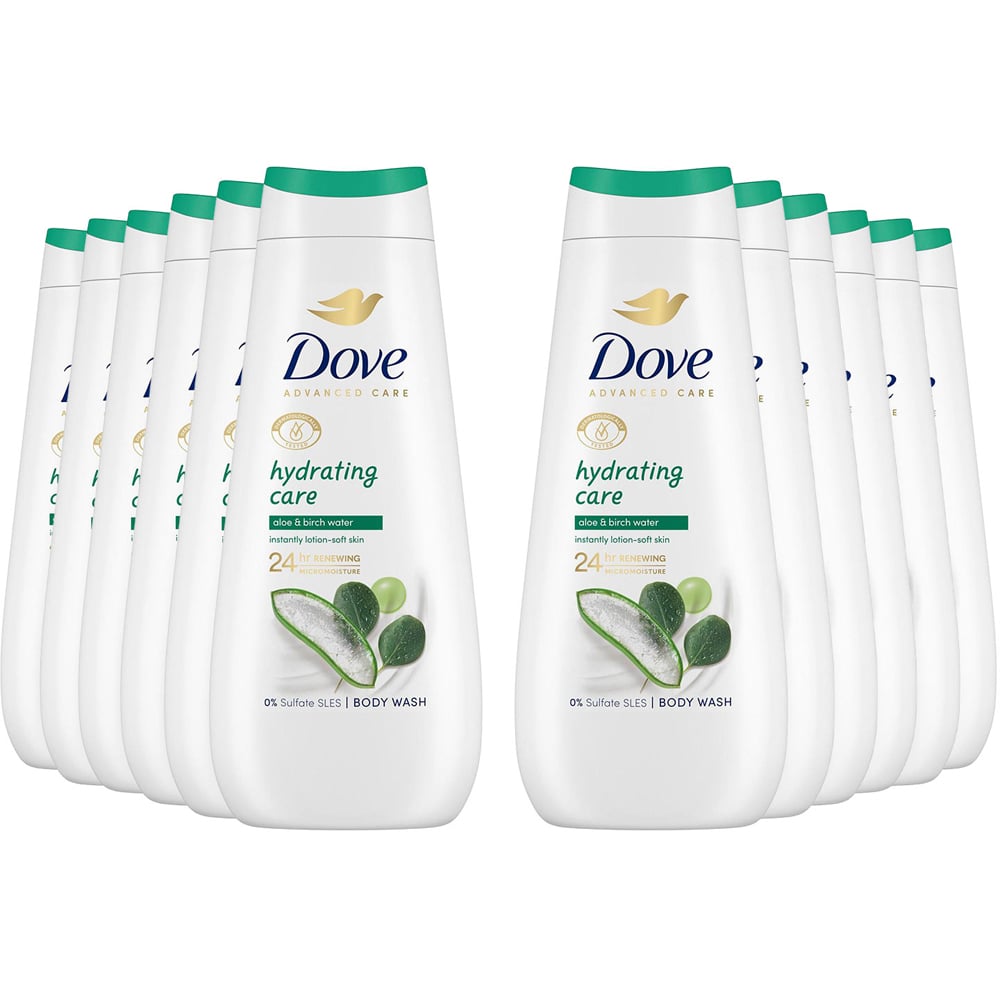 Dove Advanced Care Hydrating Body Wash 400ml 12 Pack Image 1