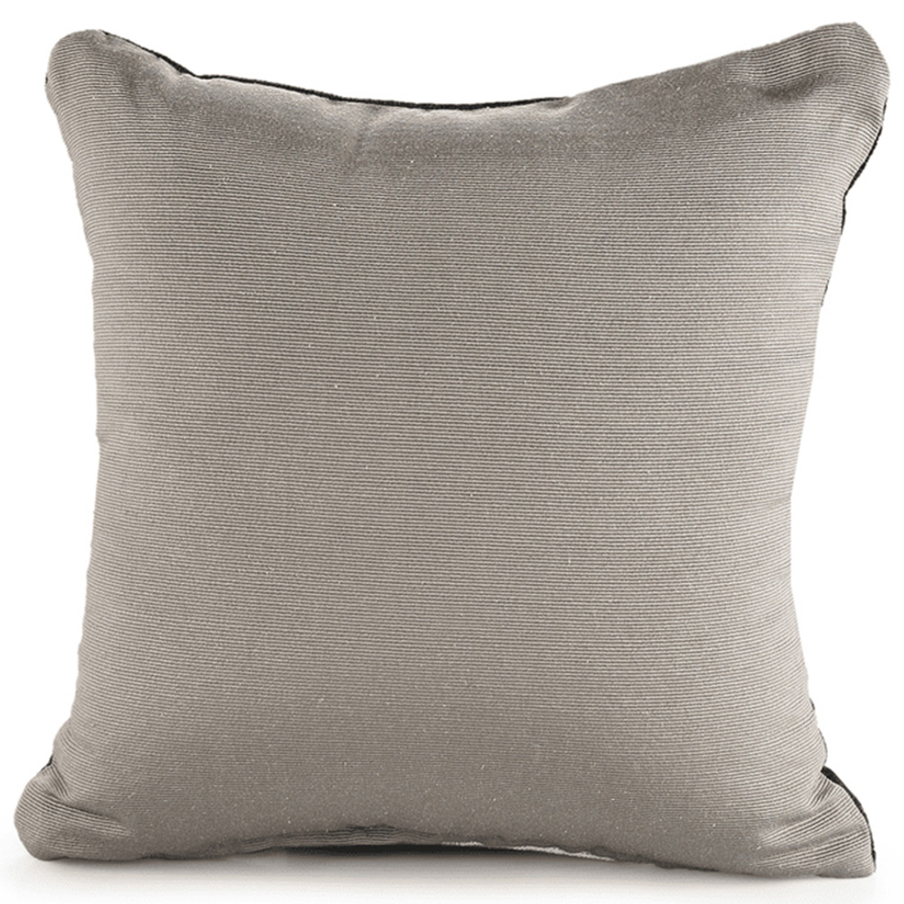 Noel Square Grey Xmas Stag Cotton Chenille Cushion Image 3