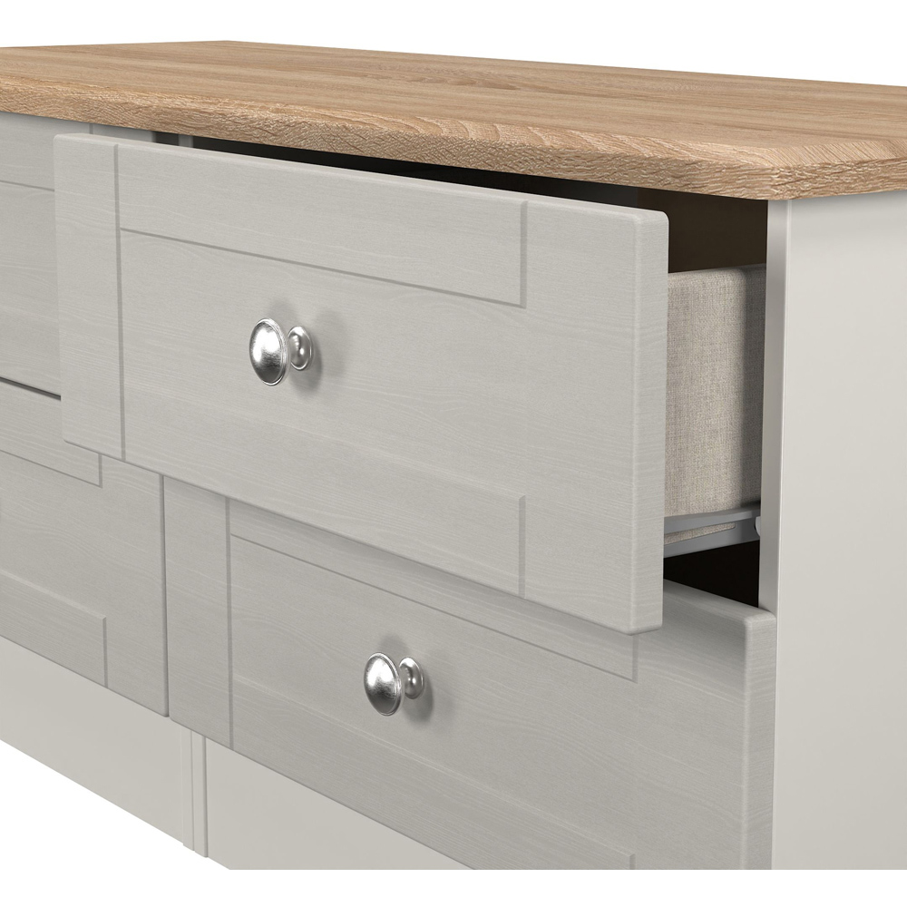 Crowndale Sussex 4 Drawer Grey Ash and Bardolino Oak Bed Box Ready Assembled Image 6