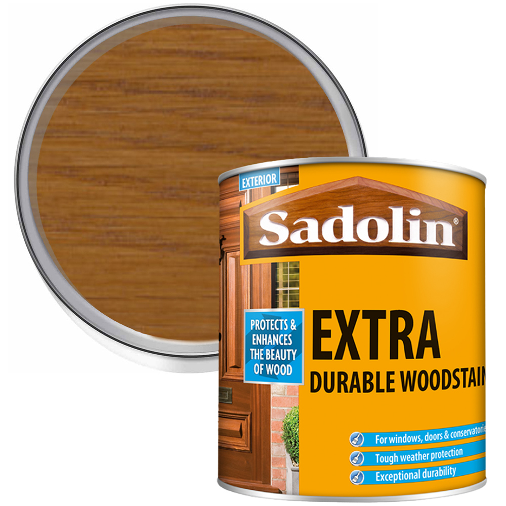 Sadolin Extra Heritage Oak Exterior Woodstain 500ml Image 1