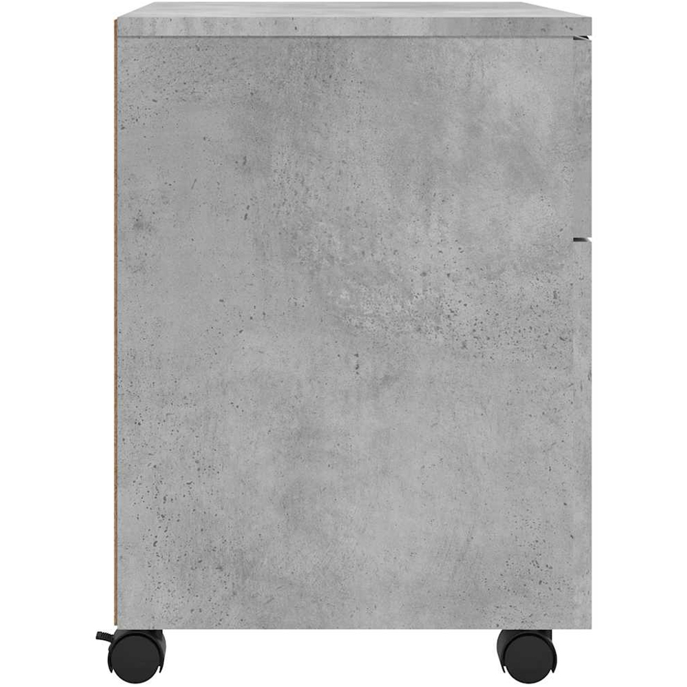 vidaXL Single Door Single Drawer Concrete Grey Mobile File Cabinet Image 6