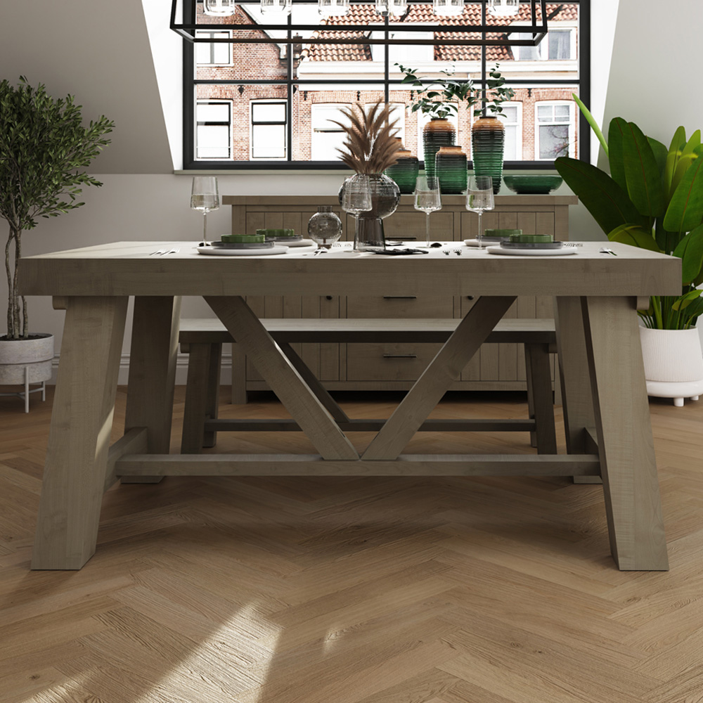 FWStyle Saltash Reclaimed Pine Dining Table Image 1