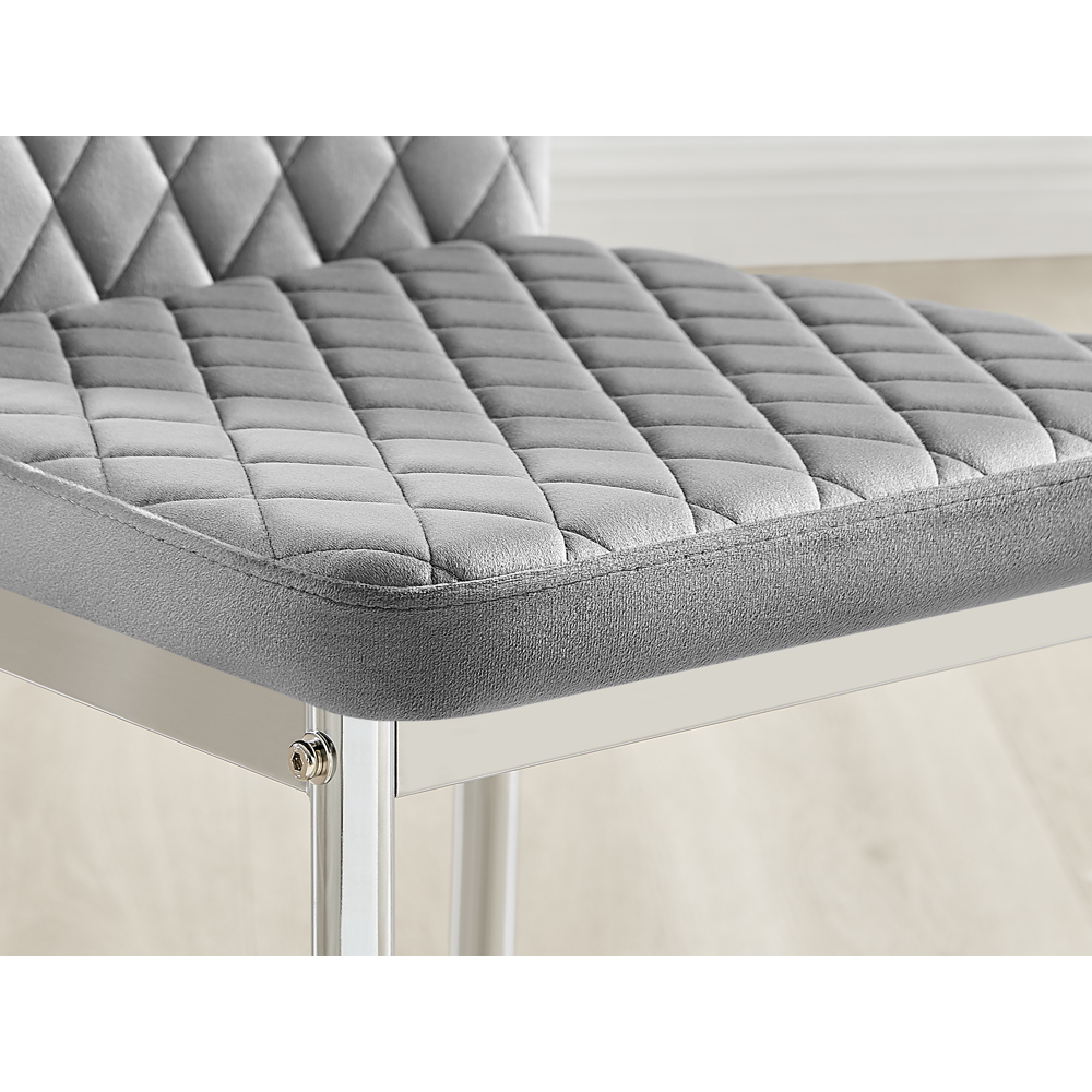 Furniturebox Molini Valera 4 Seater Dining Set Grey Image 5