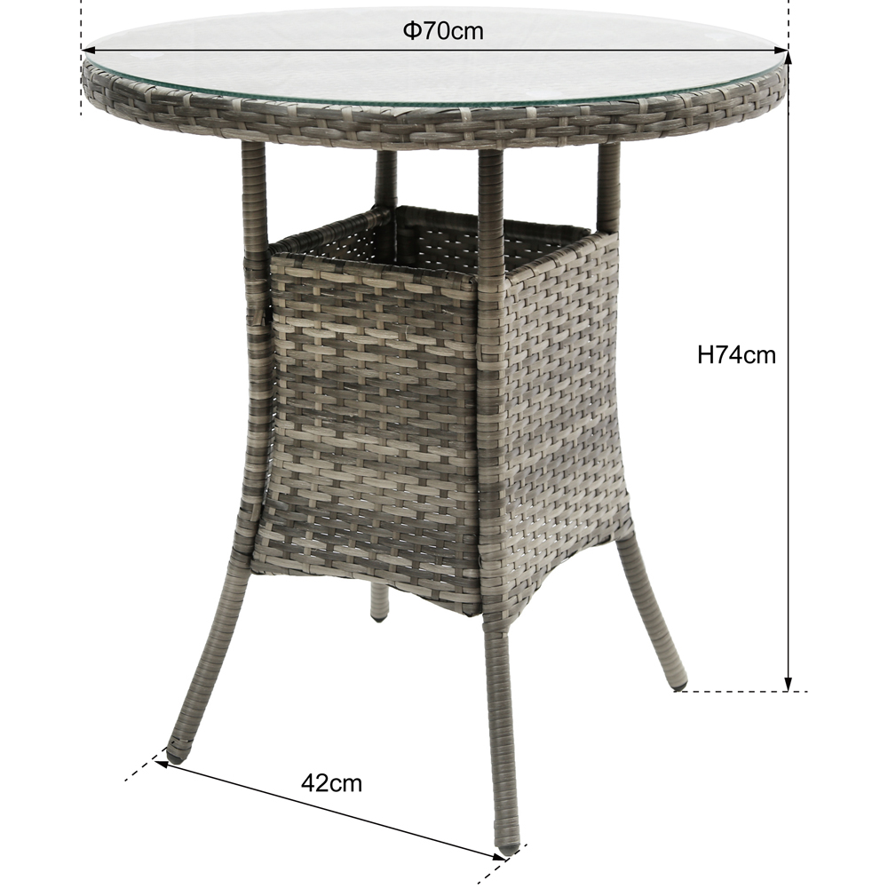 Home Garden Direct Judas 2 Seater Rattan Garden Bistro Set Image 4