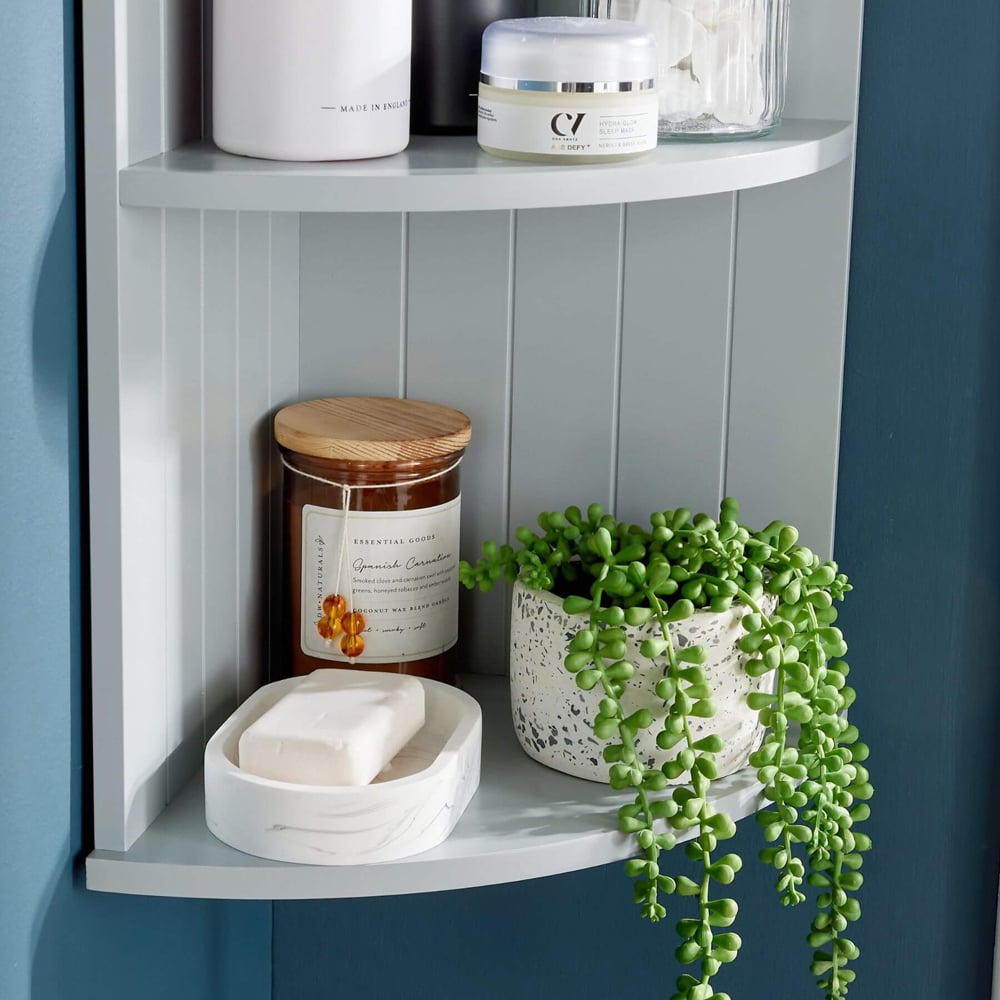 Home Source Grey Corner Storage Shelf Image 4