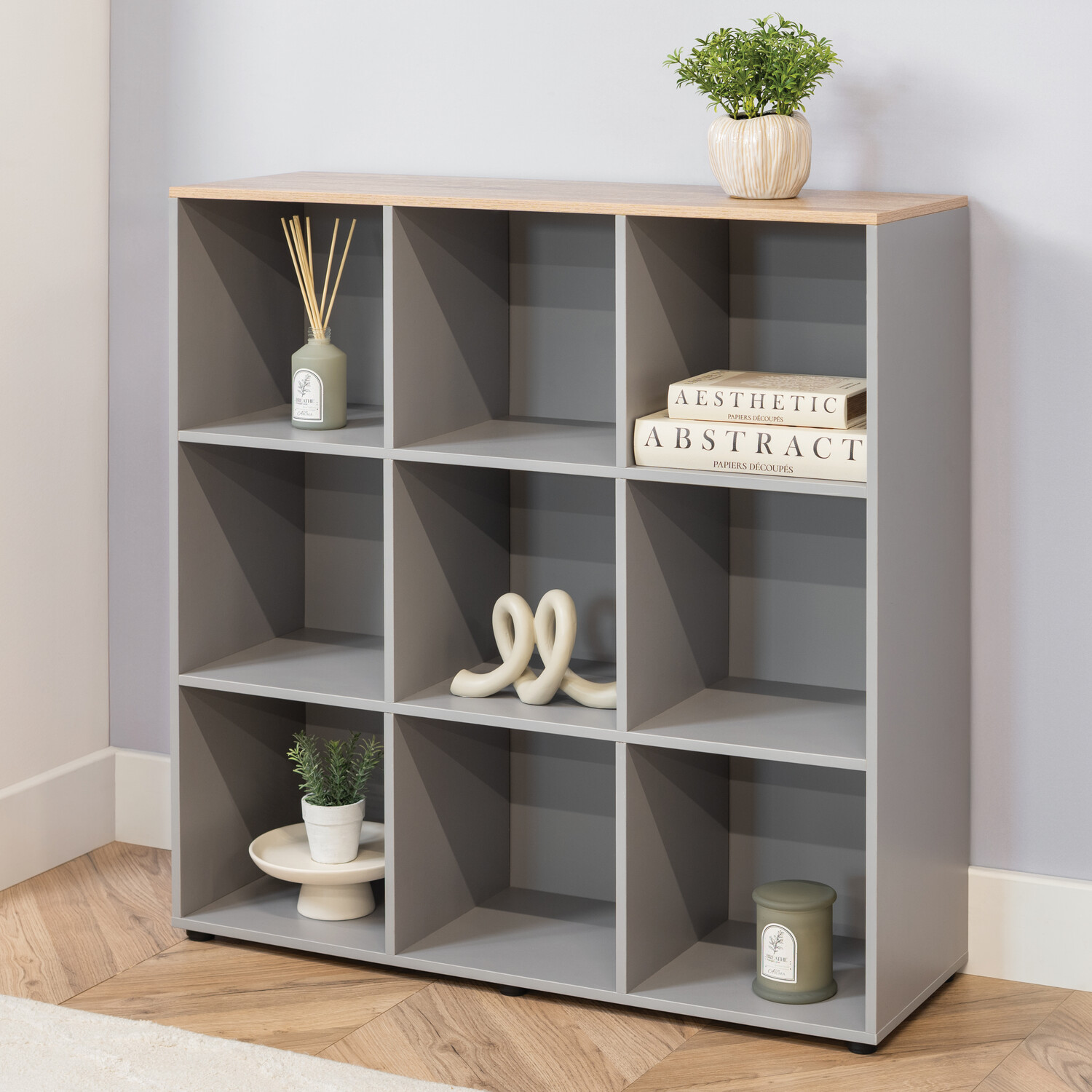 Cuba Sonoma Oak Storage Unit Grey 9 Image 1