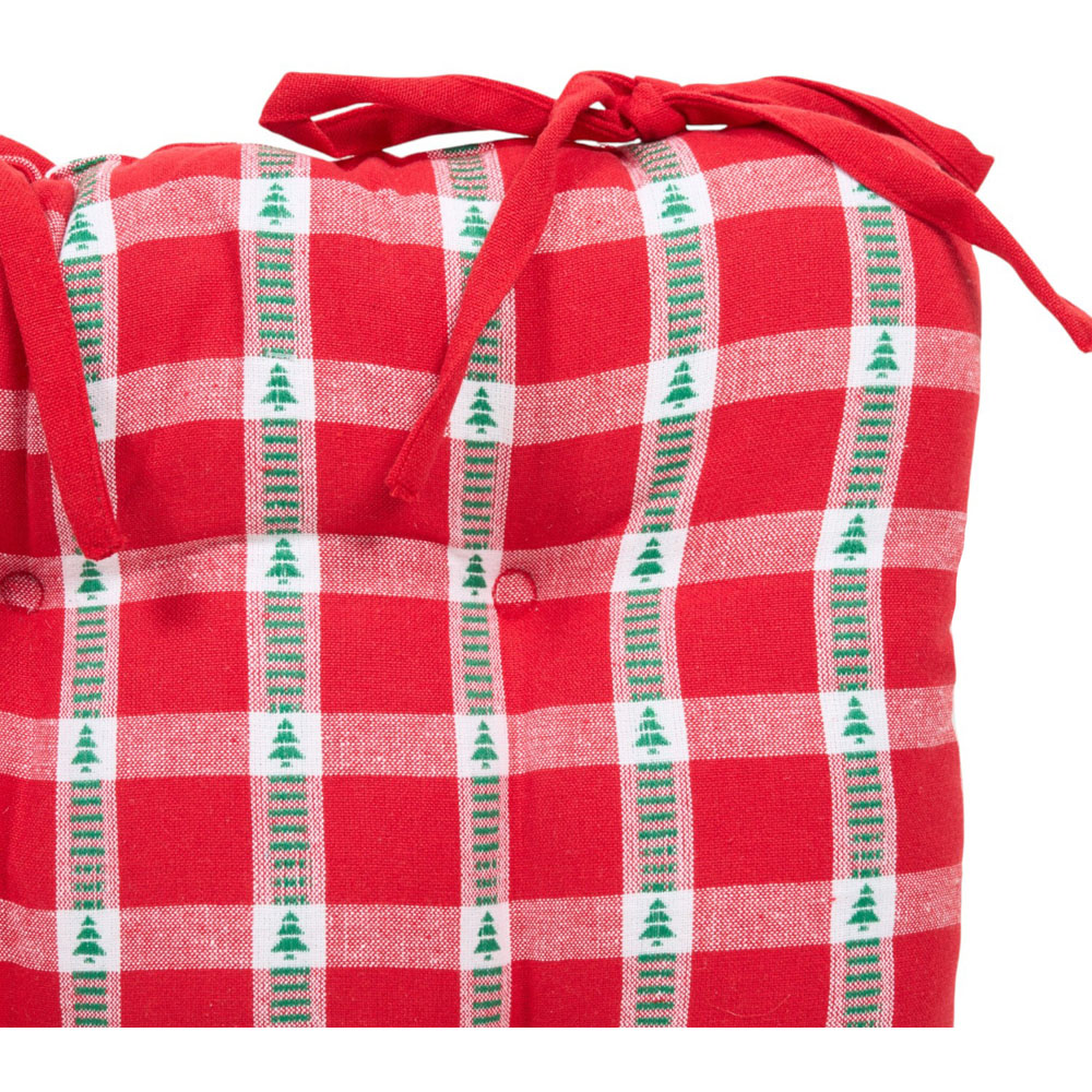 Checkered Tree Seat Pad Red Image 4