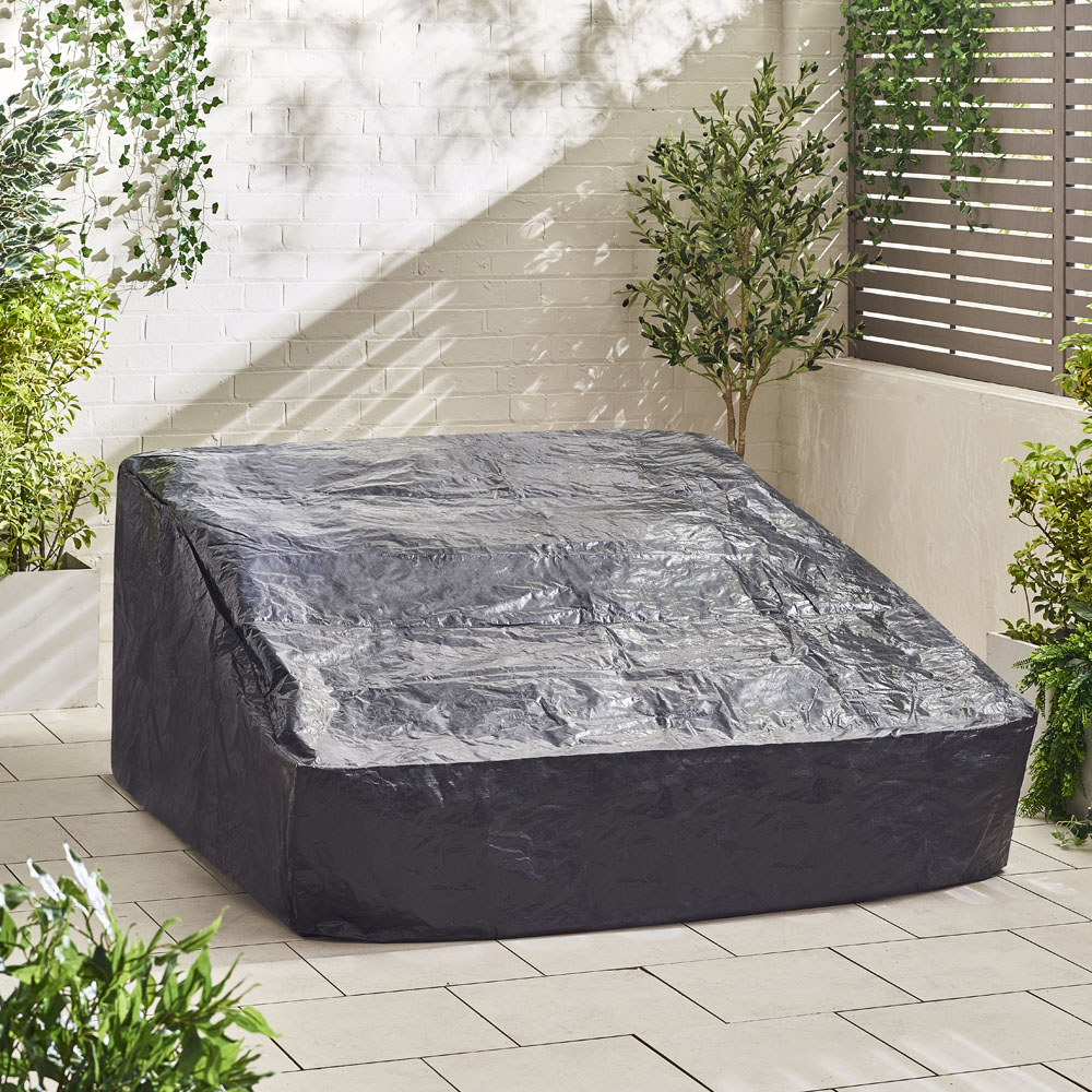 Furniturebox Cancun Grey Metal 2 Seater Outdoor Lounge Set Image 9