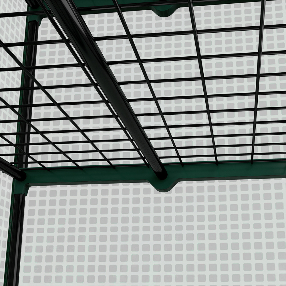Outsunny Green 4 Shelf PE Cover 2.9 x 1.6ft Portable Mini Greenhouse Image 3