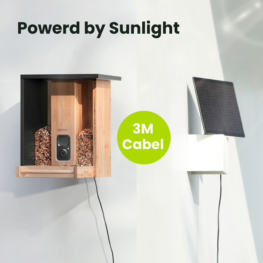 Birdfy Bamboo Smart Solar Roof Bird Feeder with 1080p AI Camera Image 6