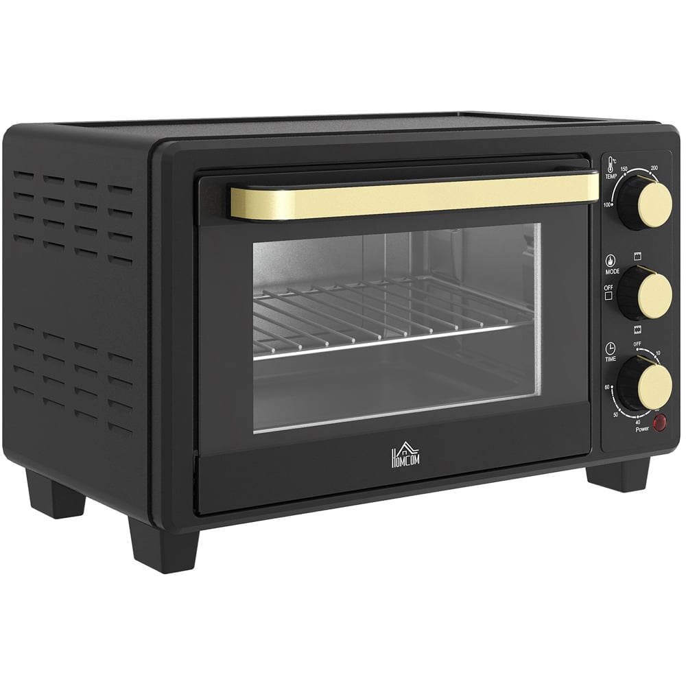 HOMCOM 800-083V70BK Black 16L Countertop Mini Oven 1400W Image 1