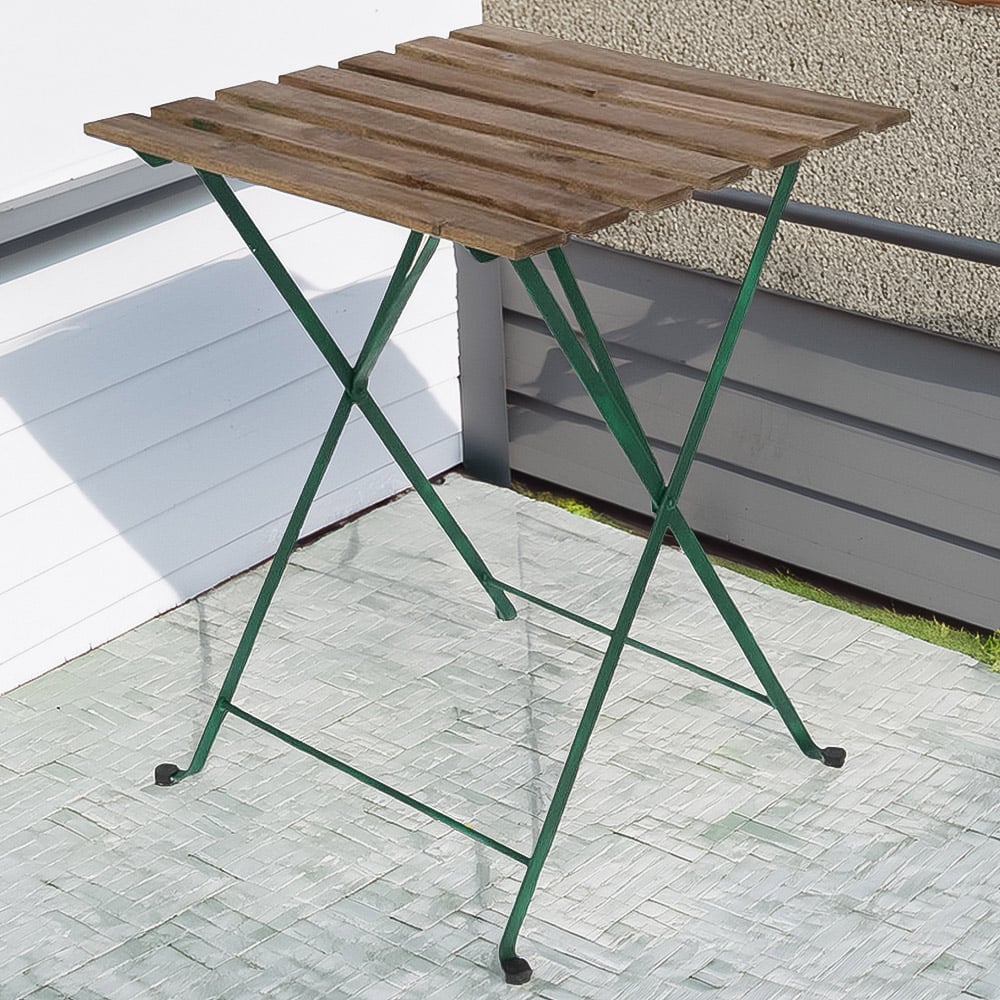 Fallen Fruits French Wood and Metal Bistro Table Image 1