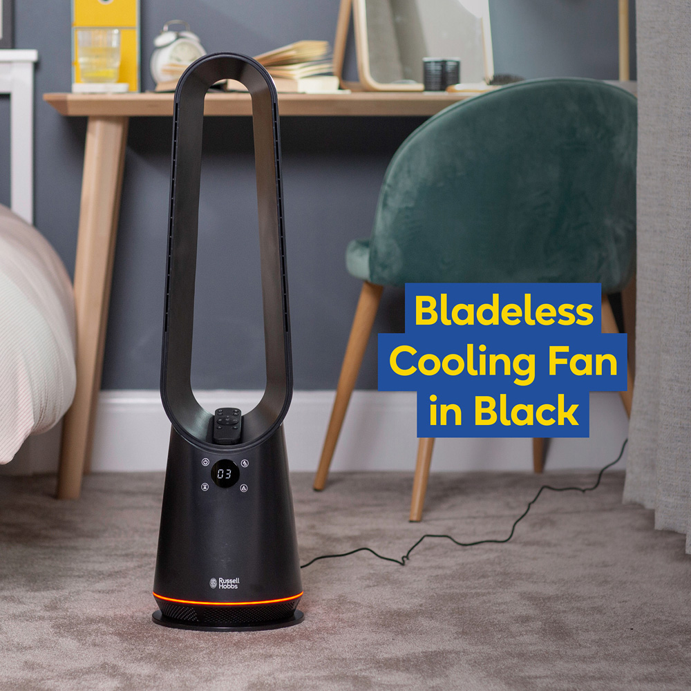 Russell Hobbs Black Bladeless Cooling Fan with Remote Image 3
