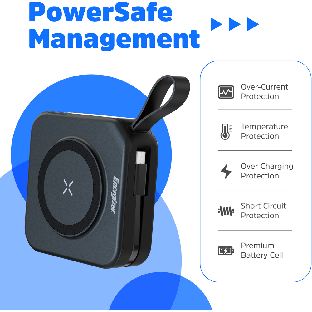 Energizer Magnetic Black QI Wireless Power Bank with AC Mains 10000mAh Image 9