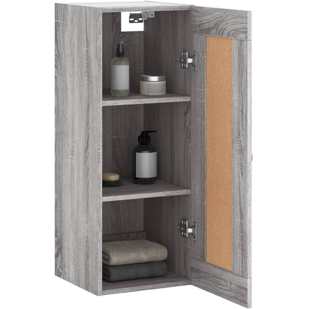 vidaXL Single Door Grey Sonoma Wall Mounted Narrow Cabinet Image 5