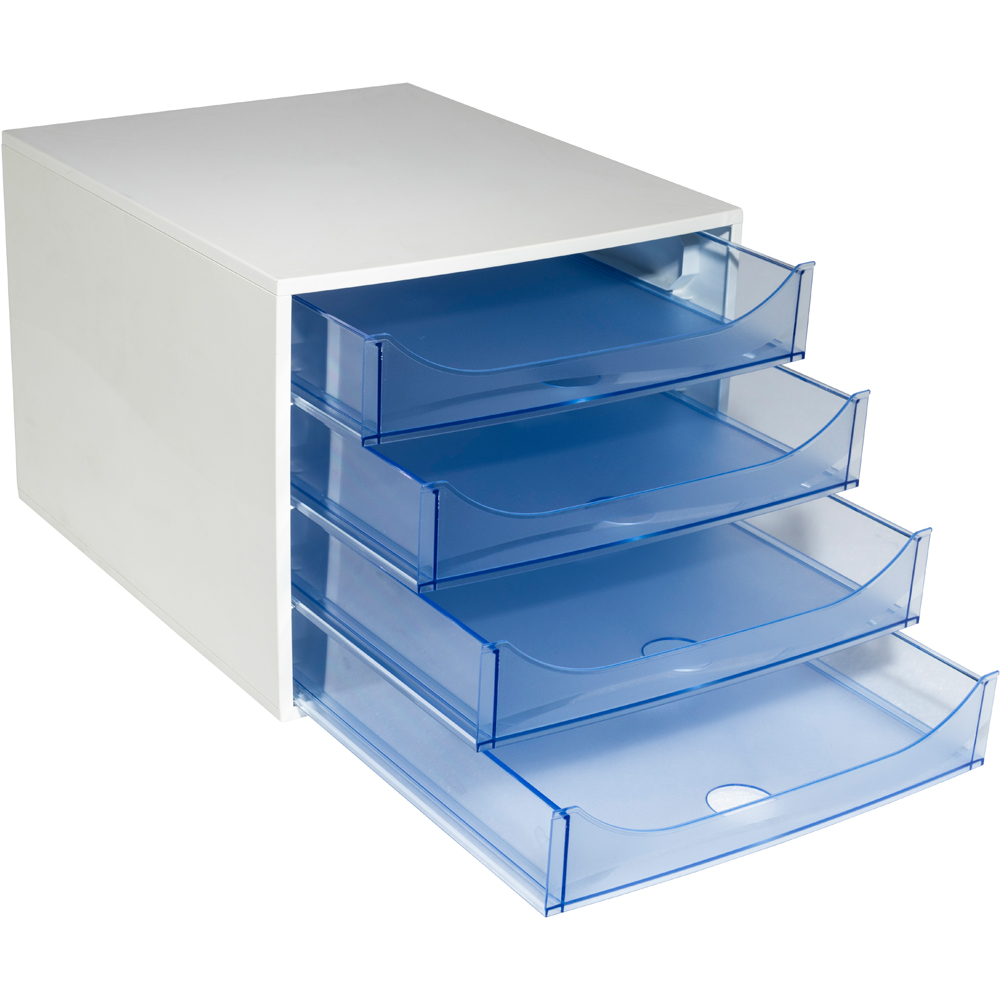 Exacompta EcoBox Linicolor 4 Drawer Ice Blue Desk Organiser Image 4