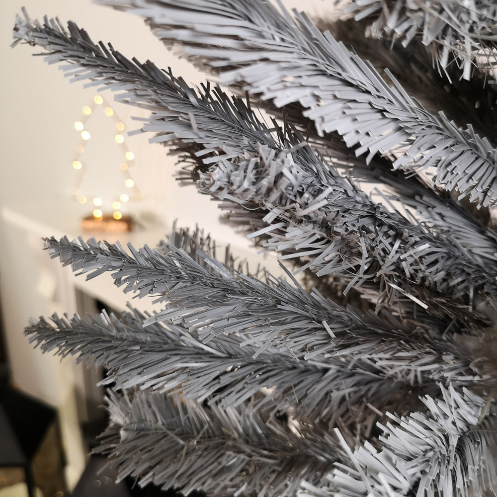 Samuel Alexander Grey Wrapped Pencil Pine Artificial Christmas Tree with 460 Tips 8ft Image 4