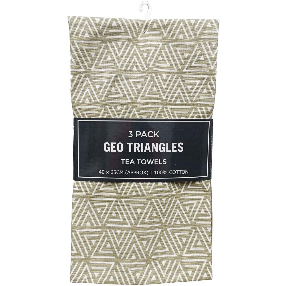 Pack of Three Geo Triangles Tea Towels Image 3